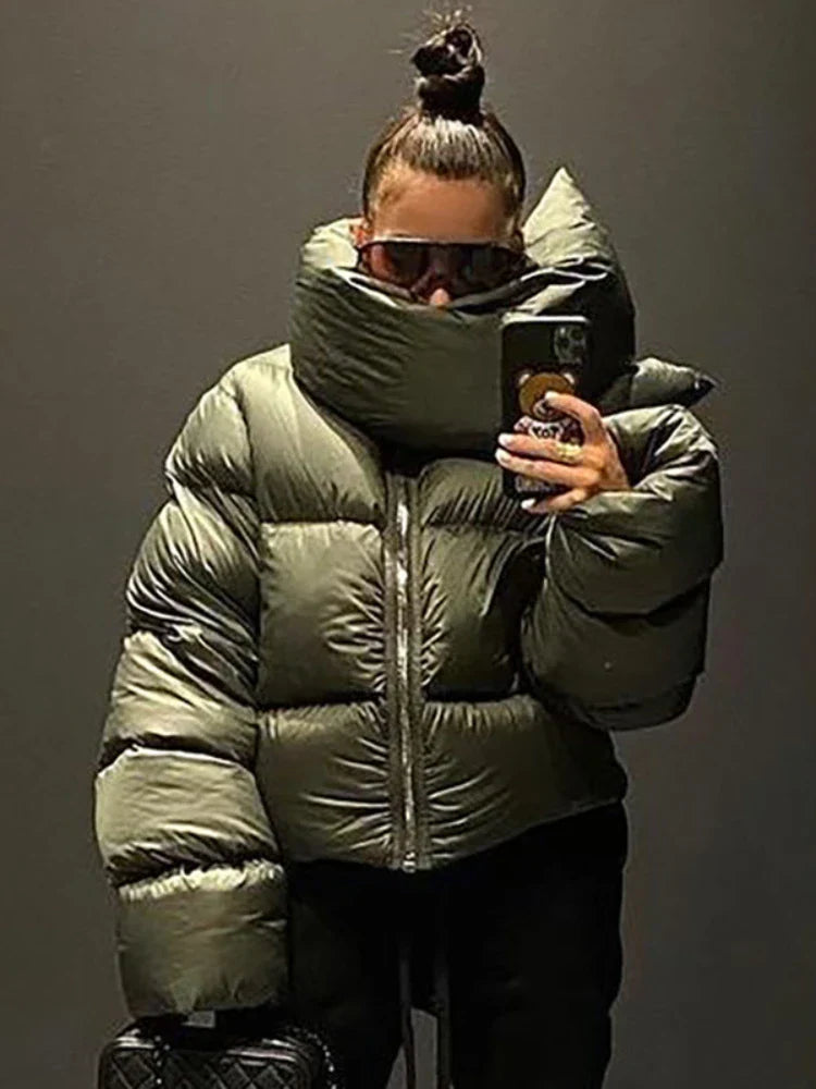EB | Oversize-Jacke - Warmer Hoher Kragen