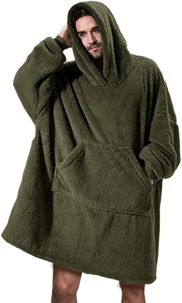 EB | Übergroßer Flanell-Decken-Hoodie für Männer & Frauen