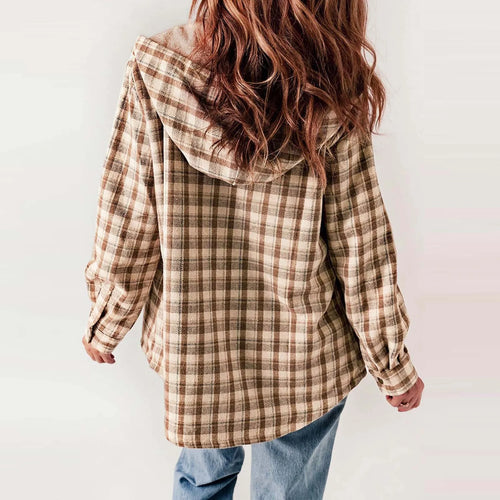 EB | Sherpa - Hemd Beige - Damen Gemütliche Flanelljacke