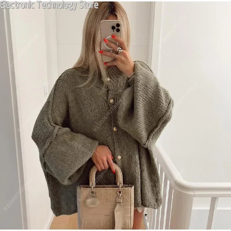 EB | Eleganter Strick-cardigan mit Knöpfen Wolle/acryl Komfortabel und Stilvoll
