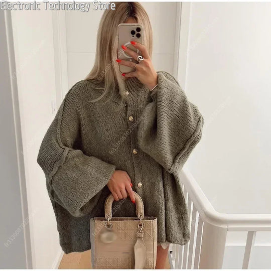 EB | Eleganter Strick-cardigan mit Knöpfen Wolle/acryl Komfortabel und Stilvoll