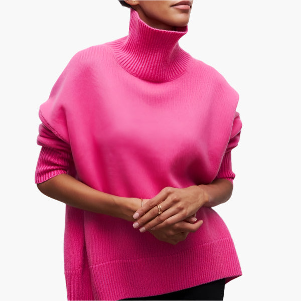 EB | Pullover mit Rollkragen und Voluminösen Ärmeln - Eleganter Stil für Alltag und Büro