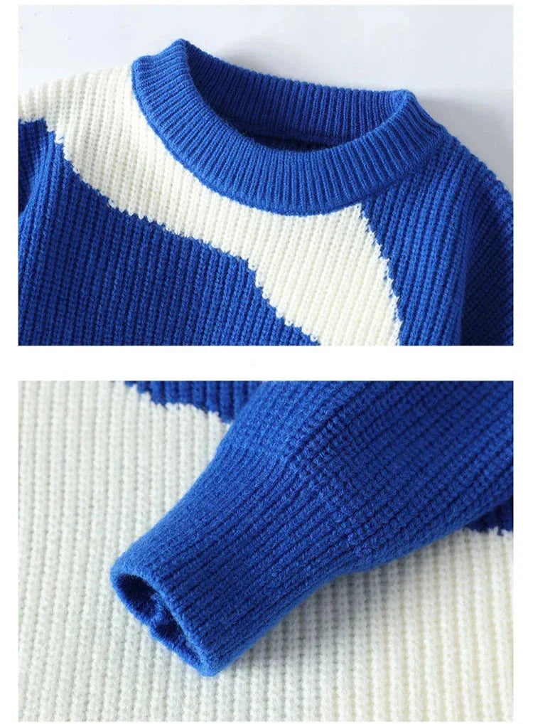 EB | Lässiger Strickpullover mit Muster Weich und Trendy Perfekt für Schichten-look