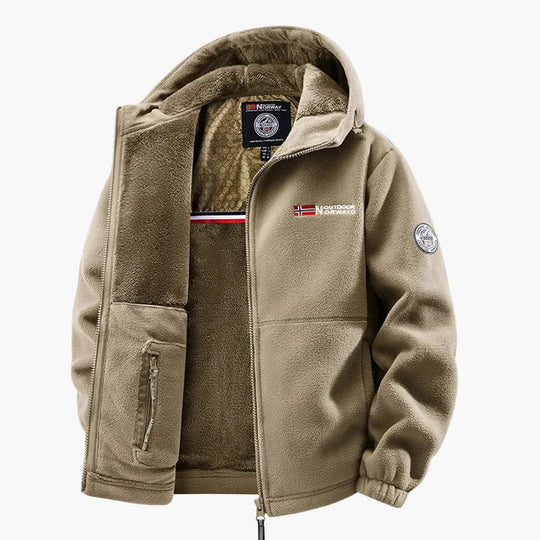 EB | Outdoor-Fleecejacke mit Kapuze - Skandinavischer Stil für Winter & Freizeit