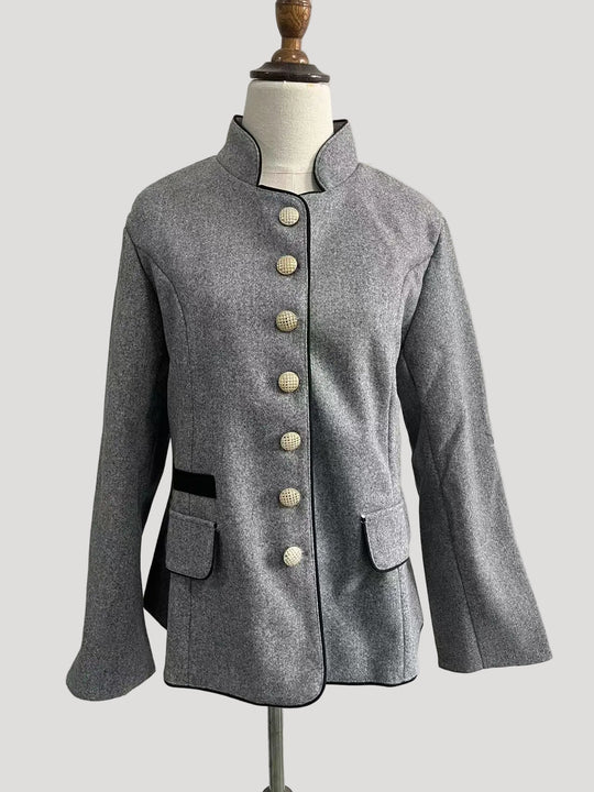 Damen Kurzjacke mit Mehrknopfleiste und Farbakzenten | EB
