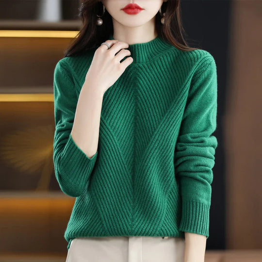 EB | Strukturierter Rundhals-Strickpullover Ideal für den Winter