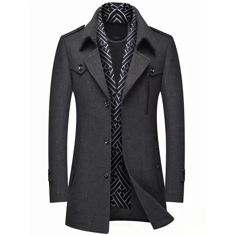 EB | Business Mantel Eleganter Winter Langjacke Klassisch Modern Freizeit