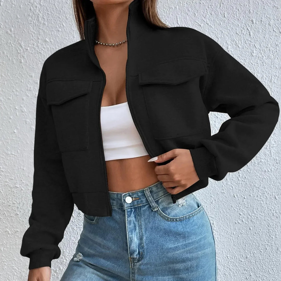 EB | Stilvolles Zip Up Crop Top