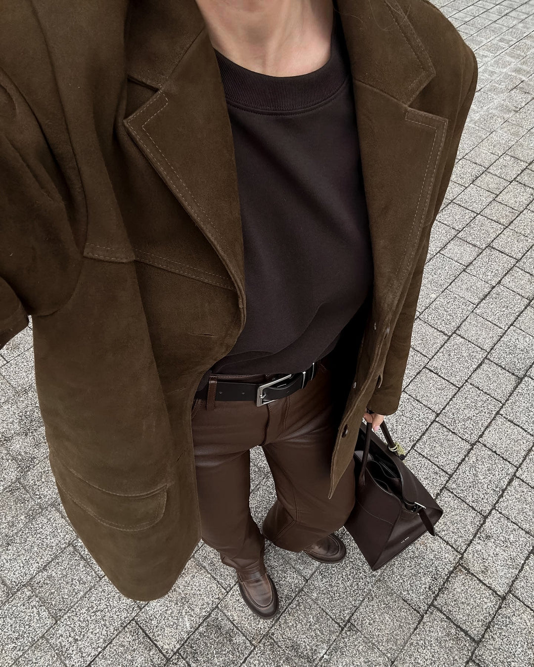 EB | Weite Wildlederjacke mit retro Samt-Revers Loise