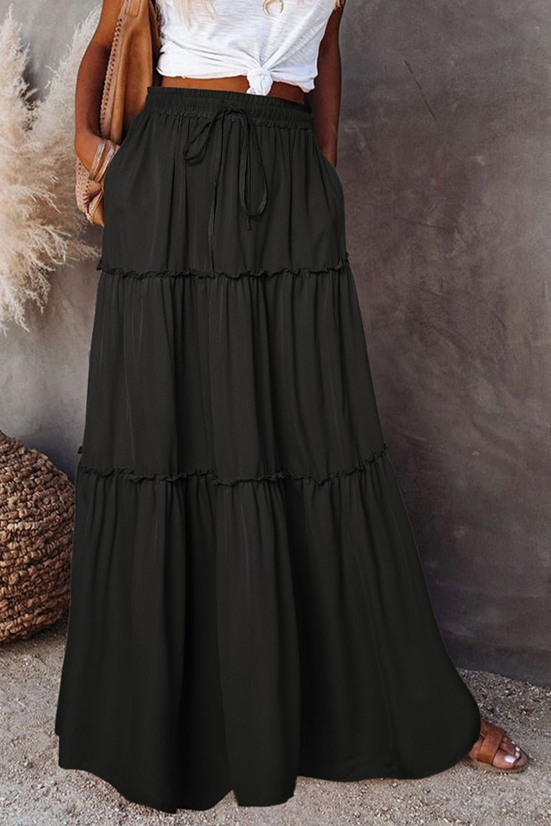 EB | Langer Hochtaillierter Maxi Rock