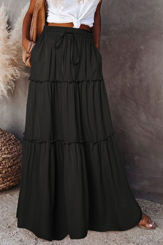 EB | Langer Hochtaillierter Maxi Rock