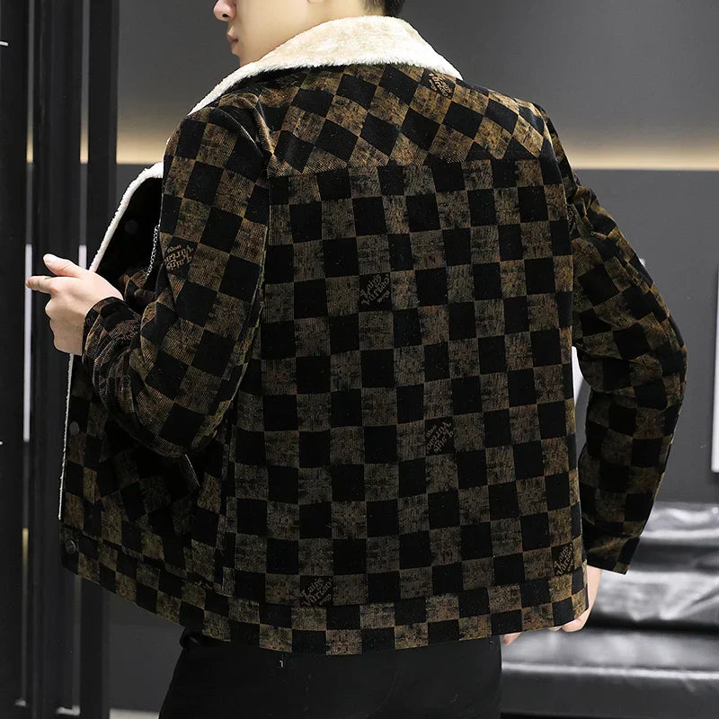 EB | Kariertes Cord-Jacke
