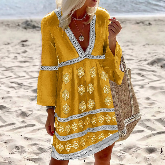 Bequemes Sommerkleid mit Fledermausärmeln