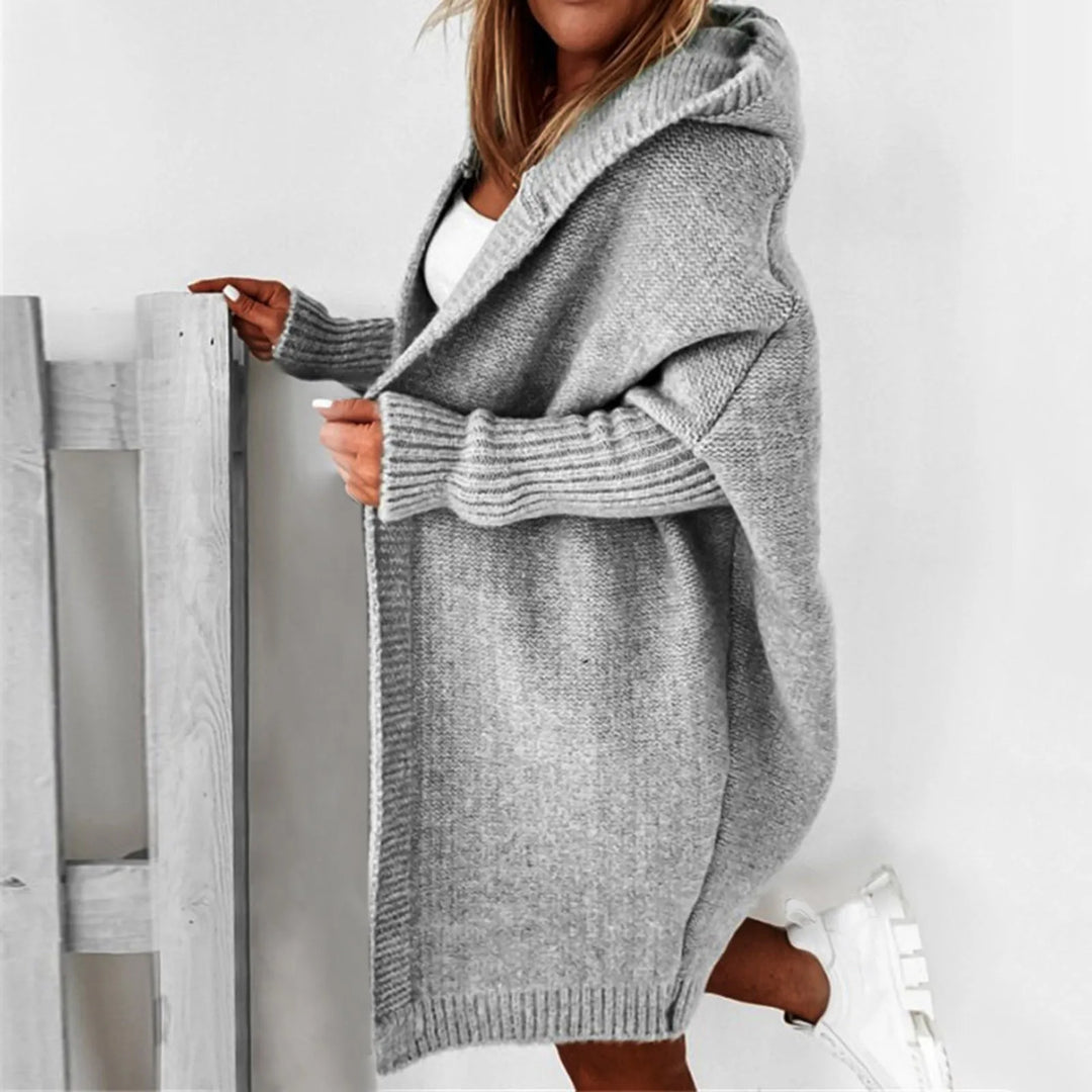 EB | Oversized Strickmantel mit Kapuze - Cozyfit