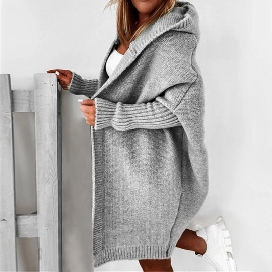 EB | Oversized Strickmantel mit Kapuze - Cozyfit