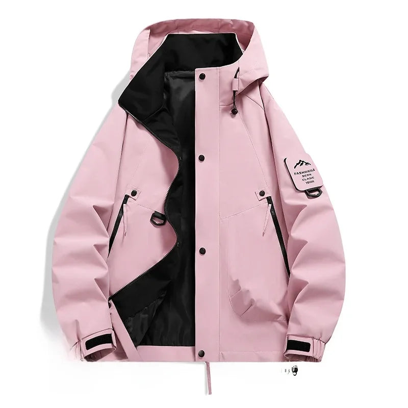 EB Damen Windbreaker Jacke mit Kapuze und Stehkragen