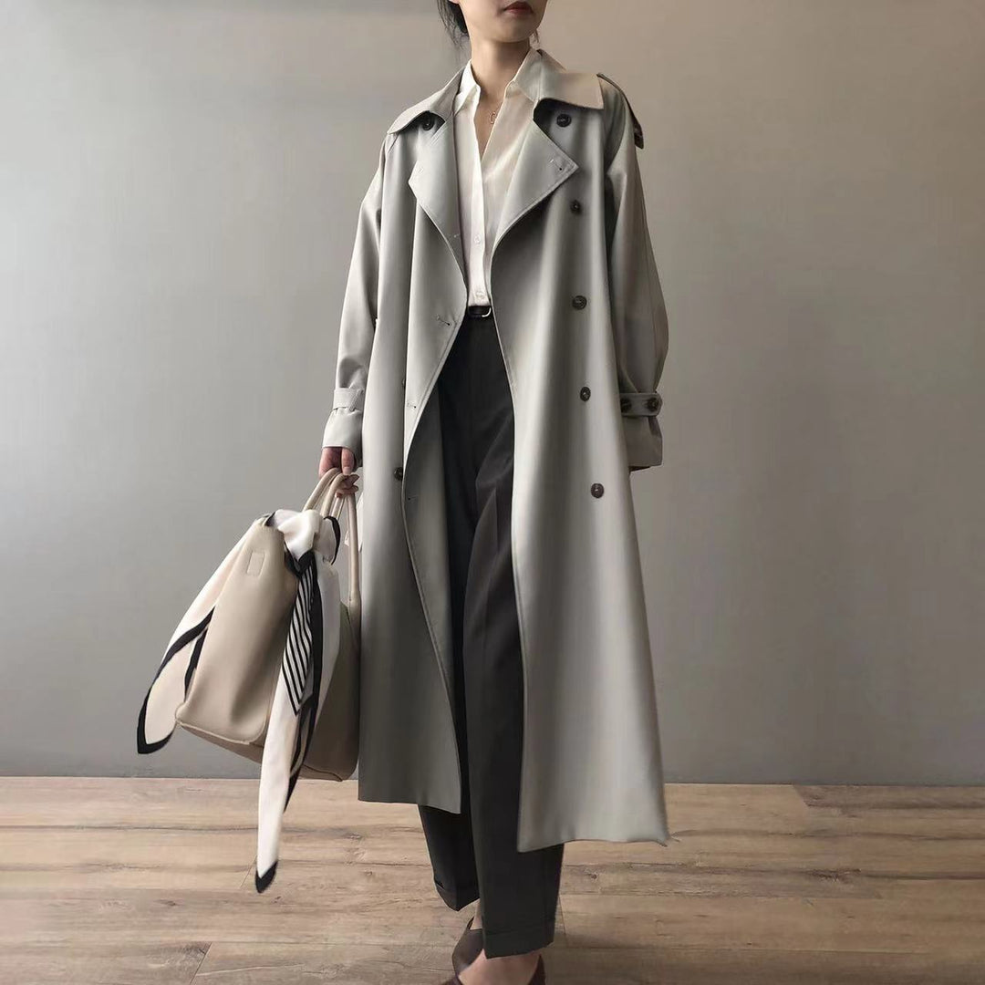 EB | Trenchcoat Damen Oversized Windbreaker, Doppelreihig