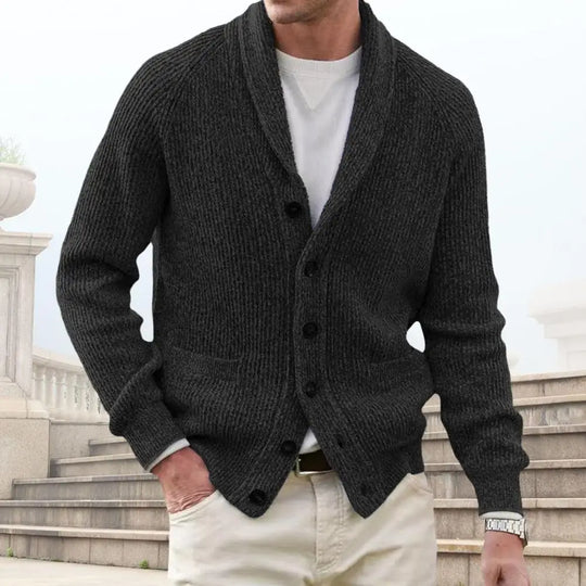 EB | Strickjacke mit Knöpfen Wollmischung Klassisch und Komfortabel