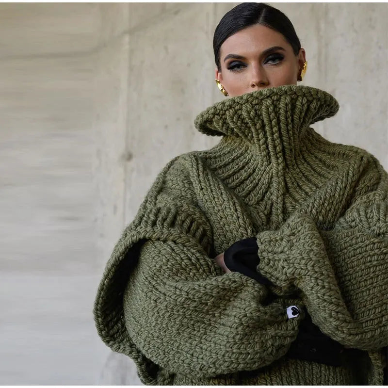 EB | Chunky Strickpullover Oversized und Trendy Perfekt für Den Herbst