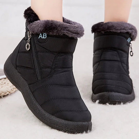 EB | Schneestiefel – Knöchelhöhe – Wasserabweisend – Plüschfell-Futter – Seitlicher Reißverschluss