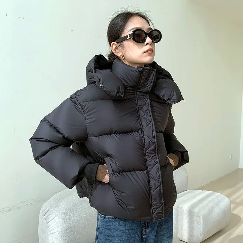 EB | Pufferjacke - Hoher Kragen - Oversized Fit - Gepolstert und Warm