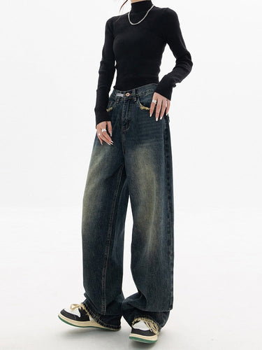 EB - Damen Vintage Baggy Jeans