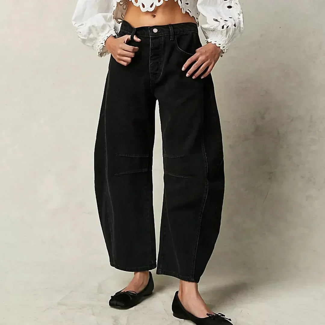 EB | Damen Weite Beinhose Denim