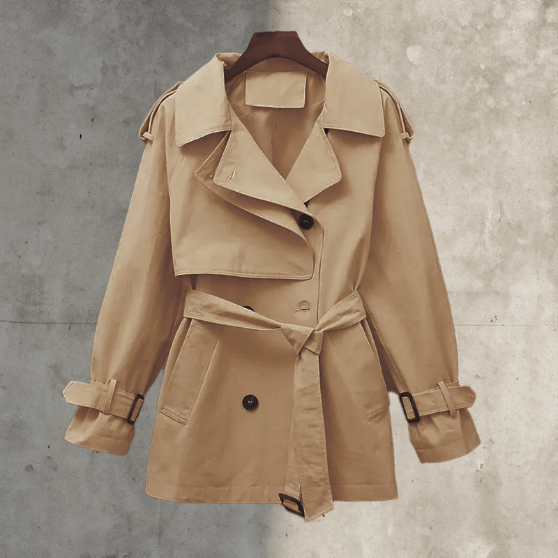 EB | Damen Doppelt-Gehängter Trenchcoat mit Gürtel