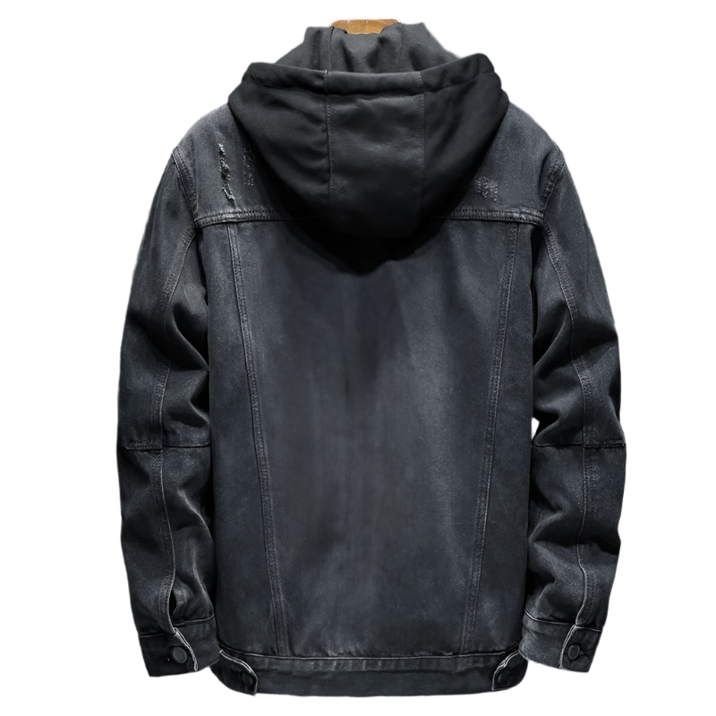 EB | Herren Jeansjacke mit modernem Kapuzenpulli
