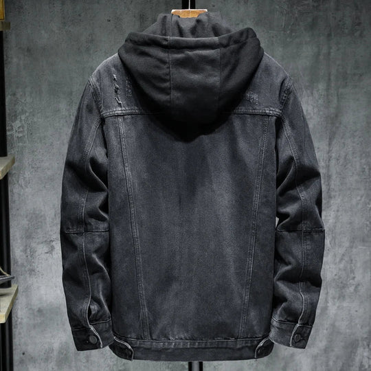 EB | Herren Jeansjacke mit modernem Kapuzenpulli