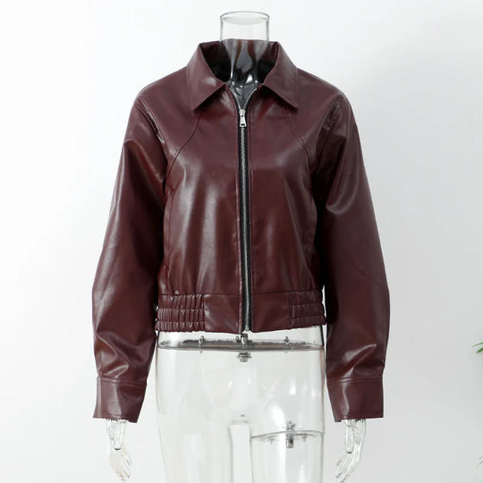 EB | Eco-Leder Vintage Bomberjacke
