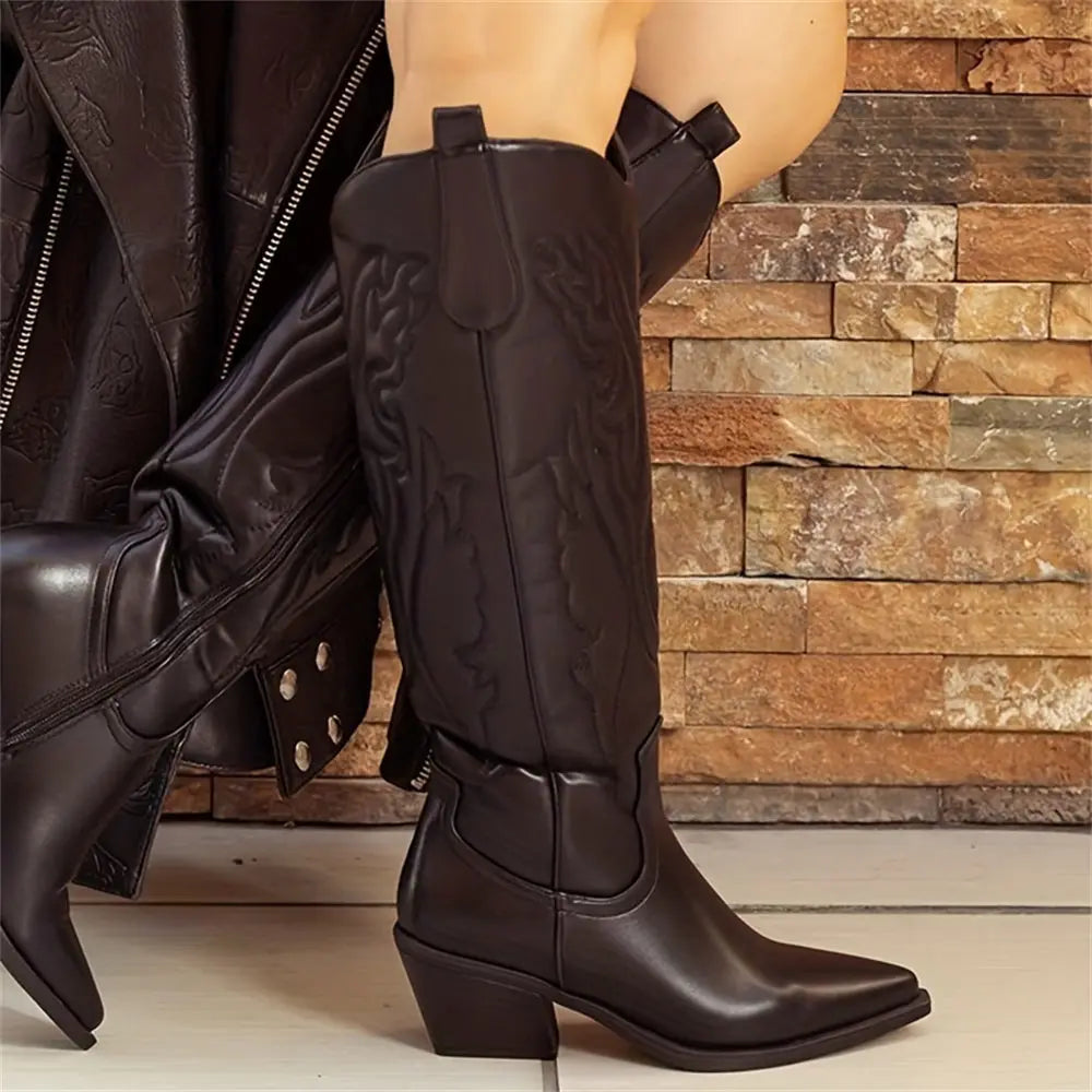 EB | Robuste Cowboystiefel Bis Zum Knie
