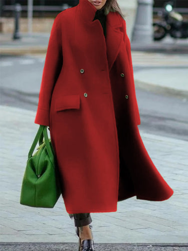 EB | Eleganter Damenmantel Winterjacke mit Doppelknöpfen