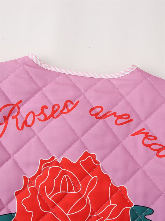 EB | Mantel Rosa Damen mit Patchwork und Schleife