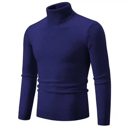 EB - Stilvoller Rollkragen Einfarbiger Herbstpullover für Männer