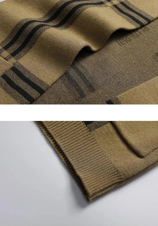 EB | Offene Strick-cardigan mit Karomuster Weich und Stilvoll Perfekt für Den Layer-look