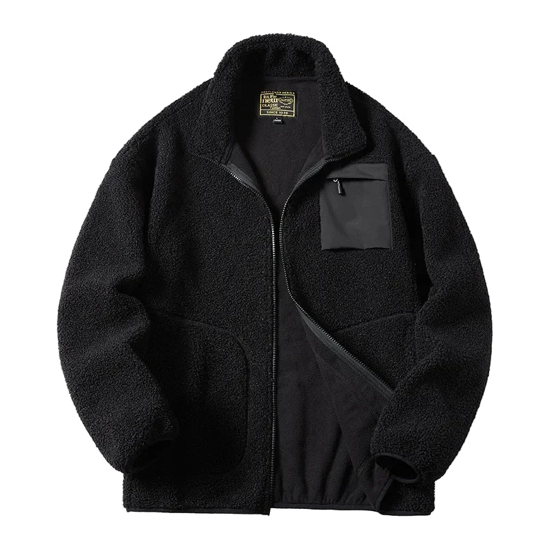 EB | Unisex Fleecejacke Im Outdoor-Stil mit Reißverschluss und Brusttasche - Ideal für Freizeit & Alltag