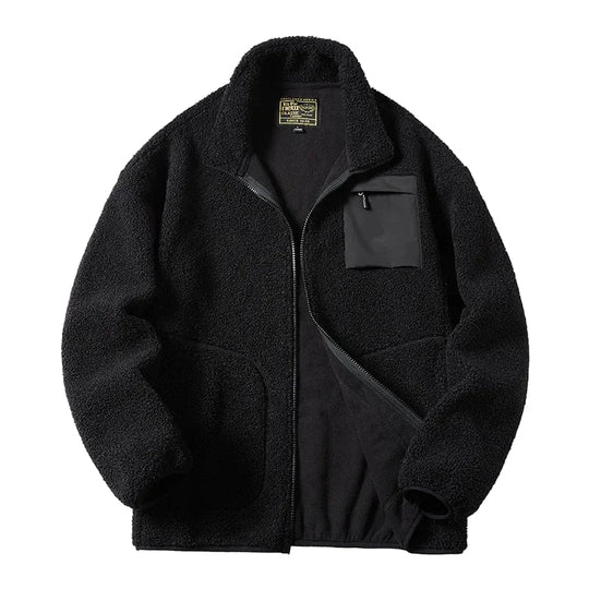 EB | Unisex Fleecejacke Im Outdoor-Stil mit Reißverschluss und Brusttasche - Ideal für Freizeit & Alltag