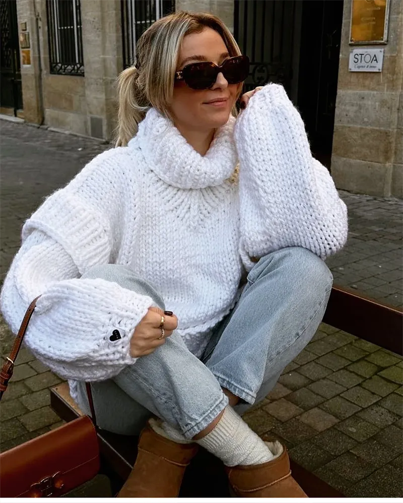 EB | Chunky Strickpullover Oversized und Trendy Perfekt für Den Herbst
