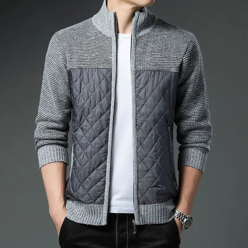 EB | Gepolsterte gestrickte Herrenjacke
