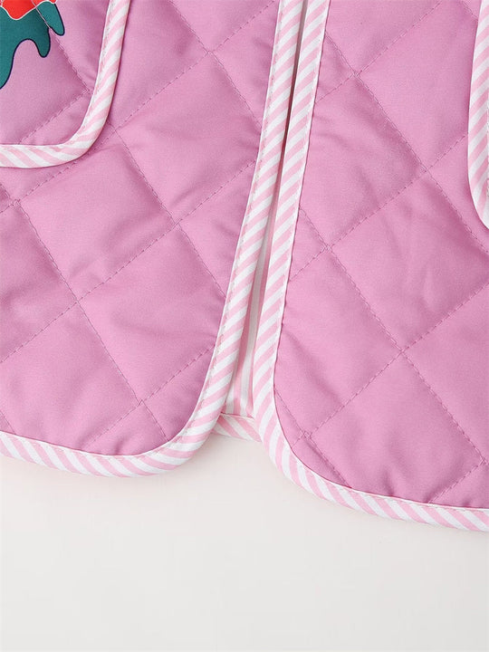 EB | Mantel Rosa Damen mit Patchwork und Schleife