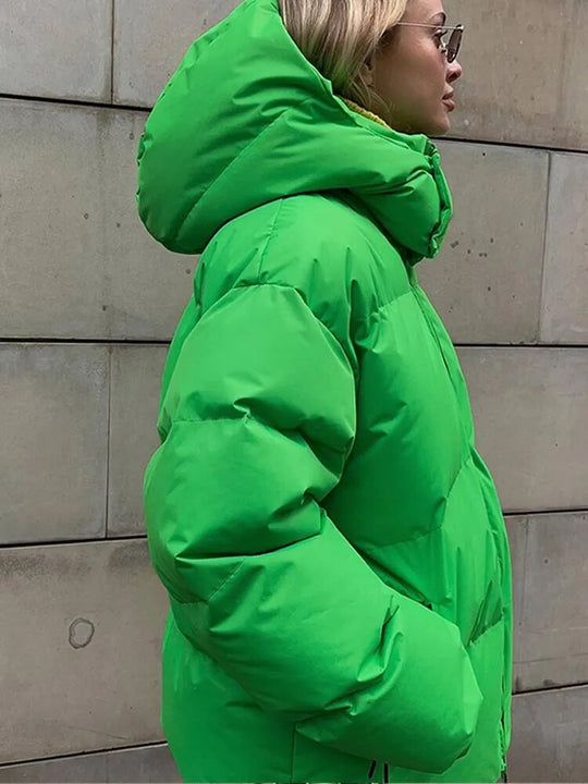 EB | Oversized Puff-Hoodie-Jacke