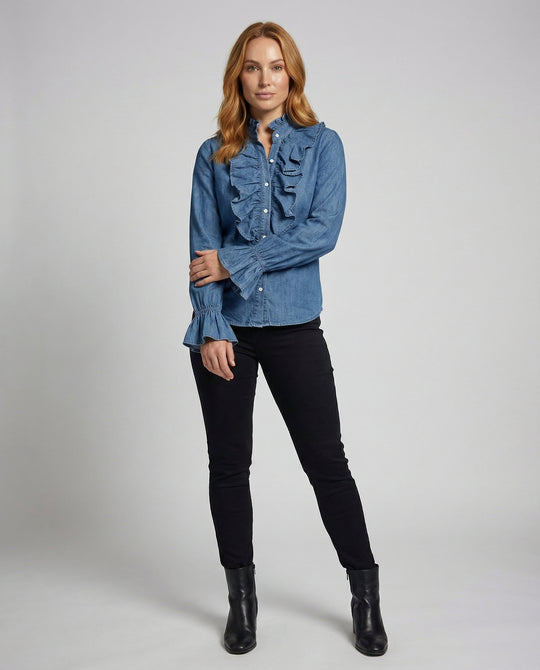 Elegante Gerüschte Bluse Damen | EB