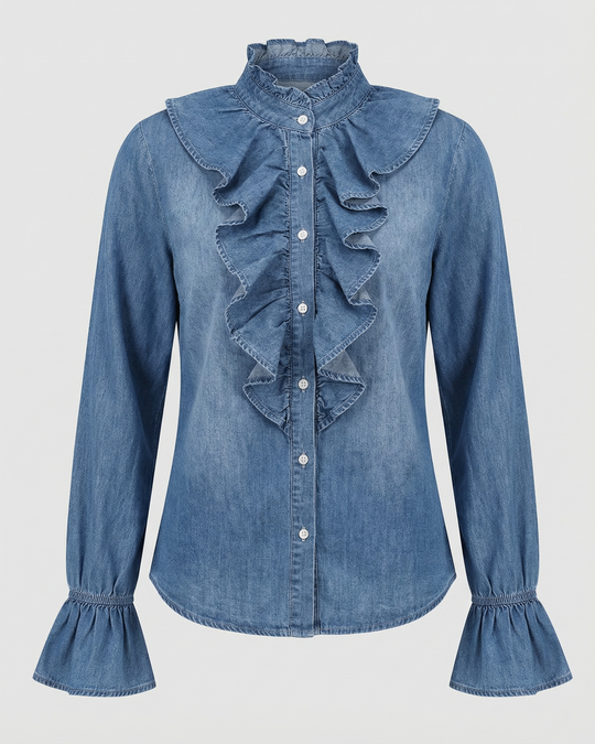 Elegante Gerüschte Bluse Damen | EB