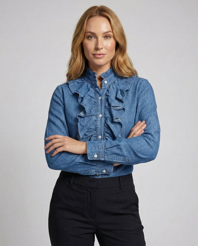 Elegante Gerüschte Bluse Damen | EB