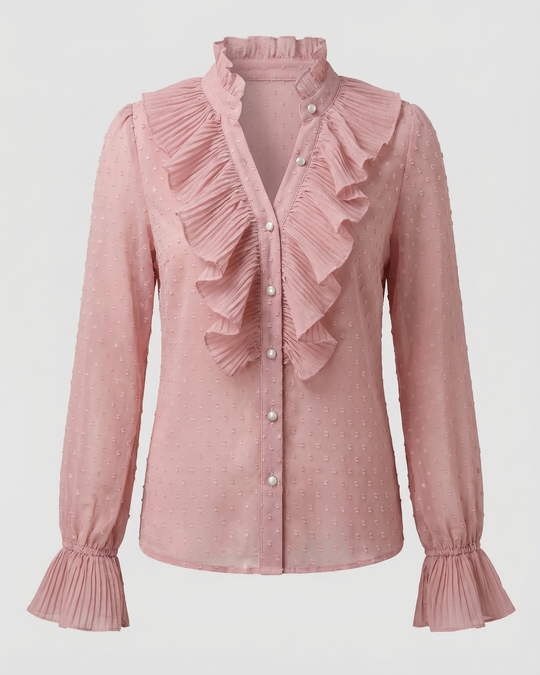 Elegante Gerüschte Bluse Damen | EB