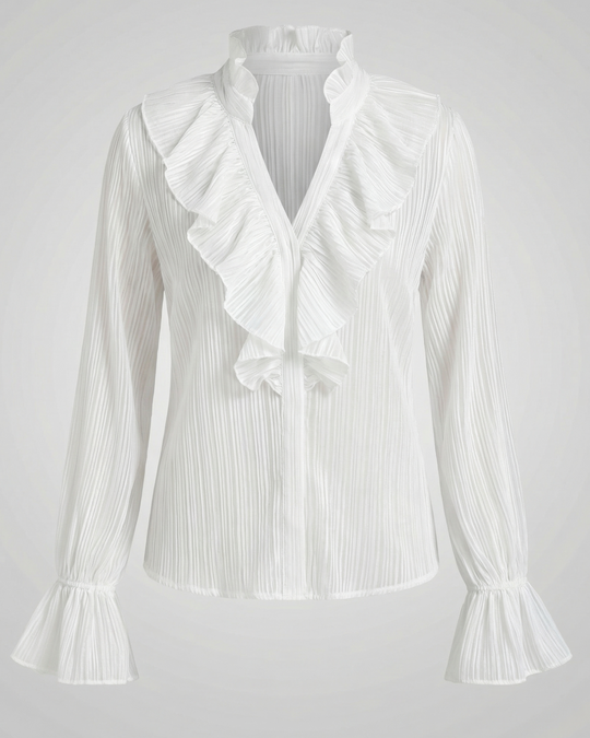 Elegante Gerüschte Bluse Damen | EB