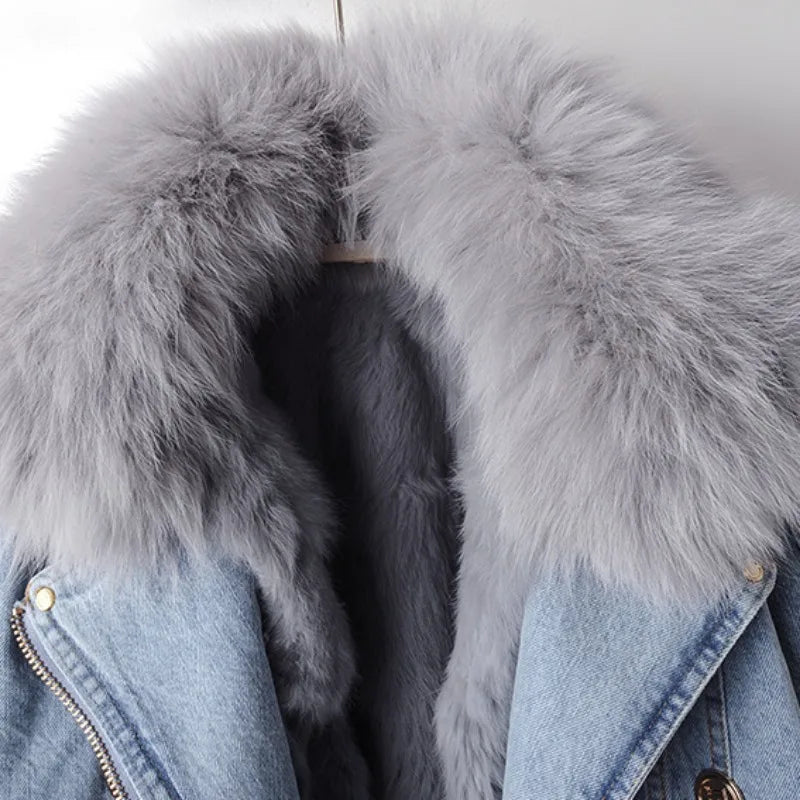 EB | Damen Jeansjacke mit Paspeln