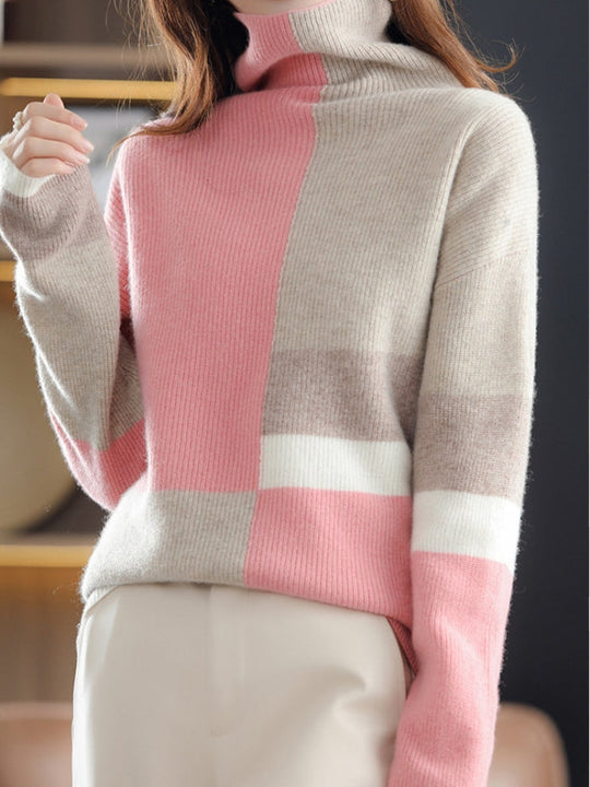 EB | Gemusterter Rollkragenpullover