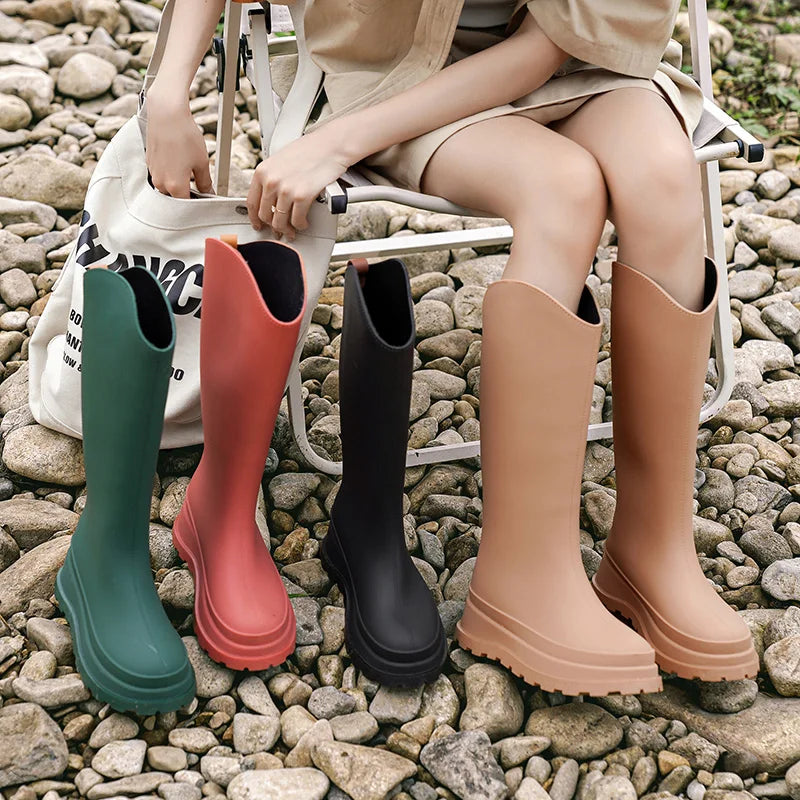 EB | Damen Regenstiefel hoch & wasserdicht mit Komfortsohle